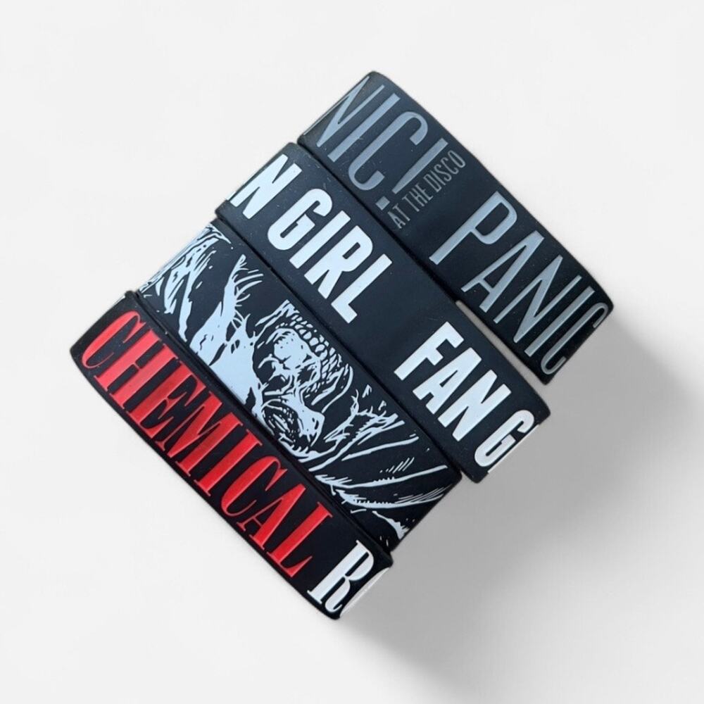 Emo Punk Band Bracelets - MCR, Panic at the Disco, Avenged Sevenfold